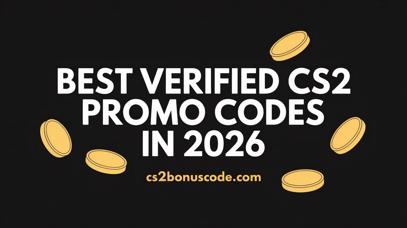 CS2 bonus code comparison chart showing 7 verified promo codes for May 2026, with Key-Drop LOOT ranked first at 20% deposit bonus