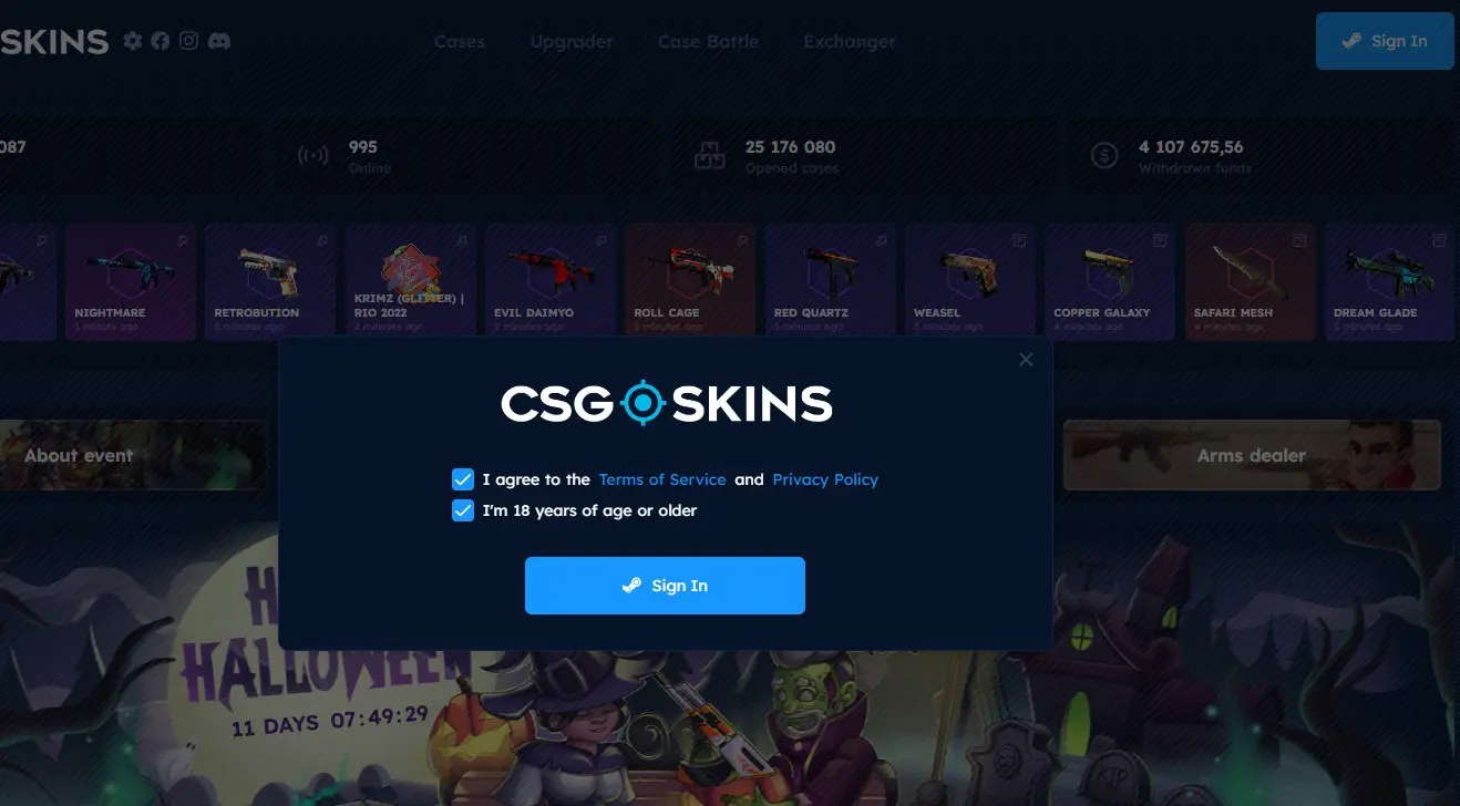CSGOSkins screenshot